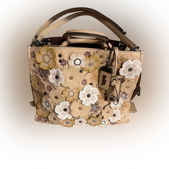 Coach Rouge 30 Tea Rose Tan Leather Bag - Picture 7 of 16